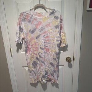 Caution To The Wind Tie-dye T-Shirt Dress - Size Medium